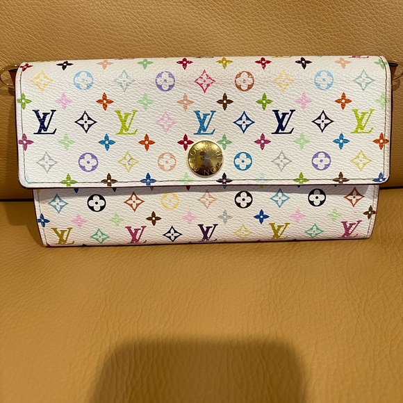 Louis Vuitton x Takashi Murakami Multicolor Monogram Wallet vintage - Picture 1 of 13